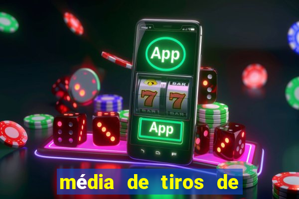 média de tiros de meta por jogo